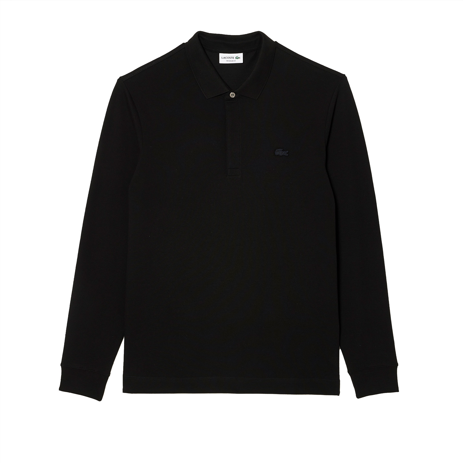 Lacoste_Polo_lange_mouwen_zwart