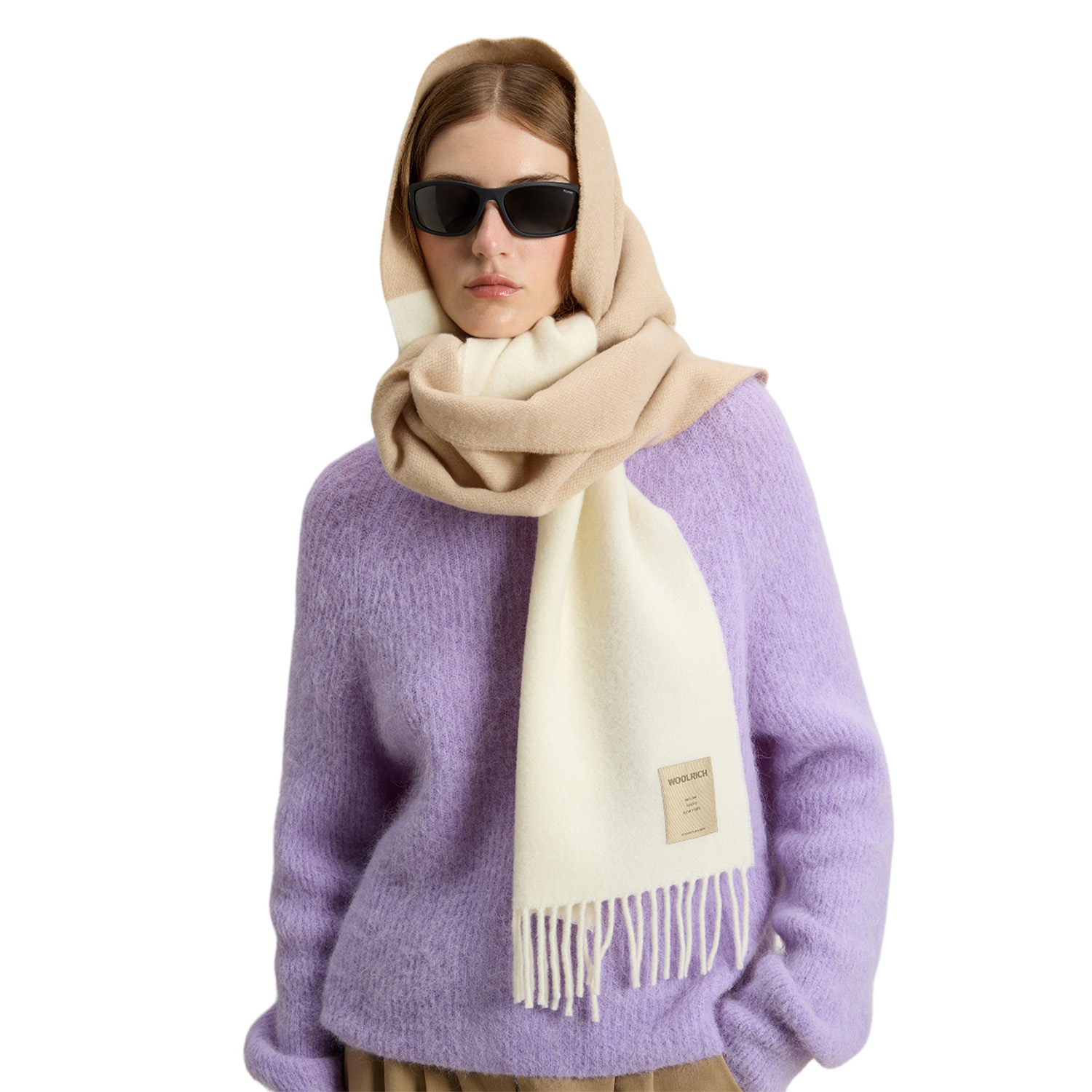 woolrich_sjaal_ecru_beige_color_block_scarf_