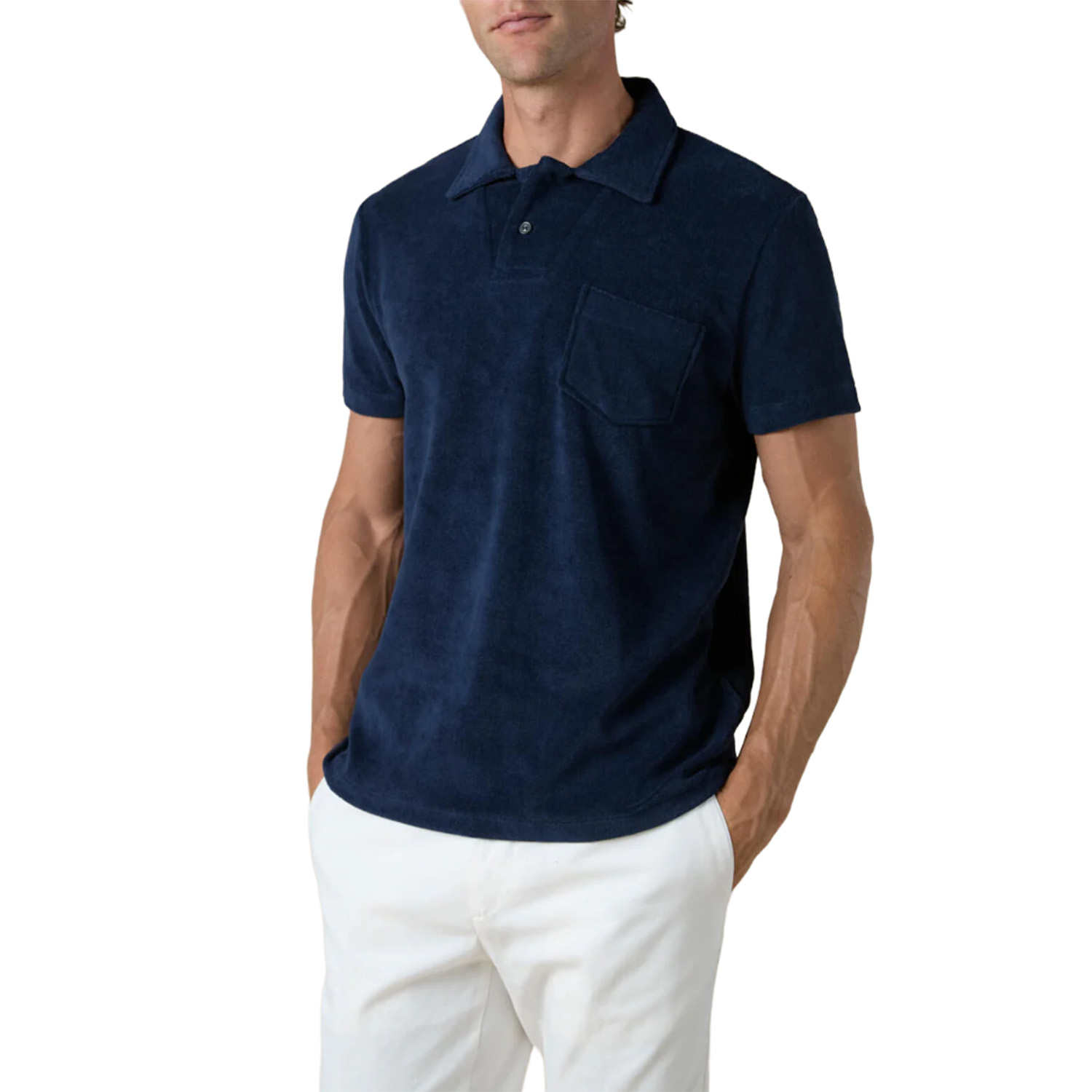 aurelien_badstof_polo_donkerblauw