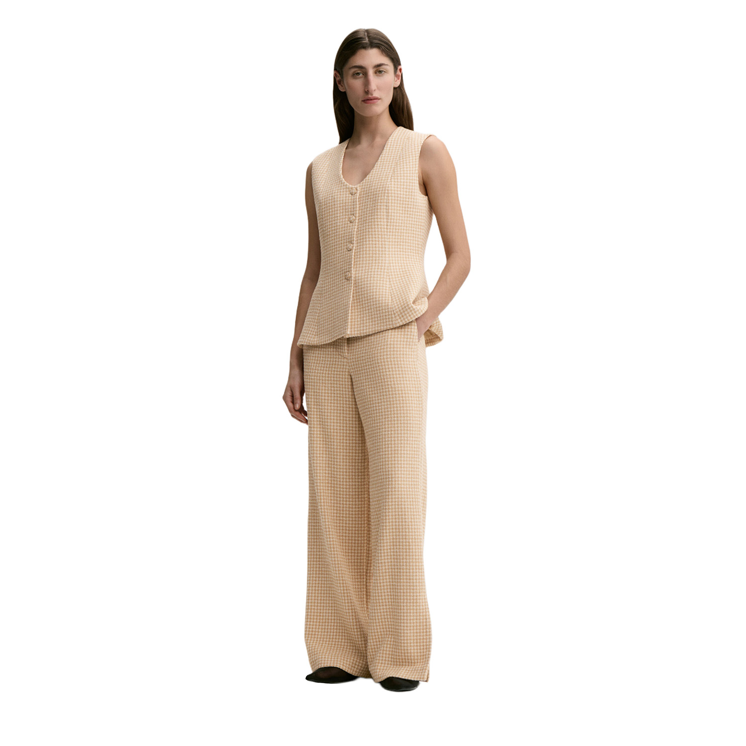 by_malene_birger_gilet_merlin_beige_wit