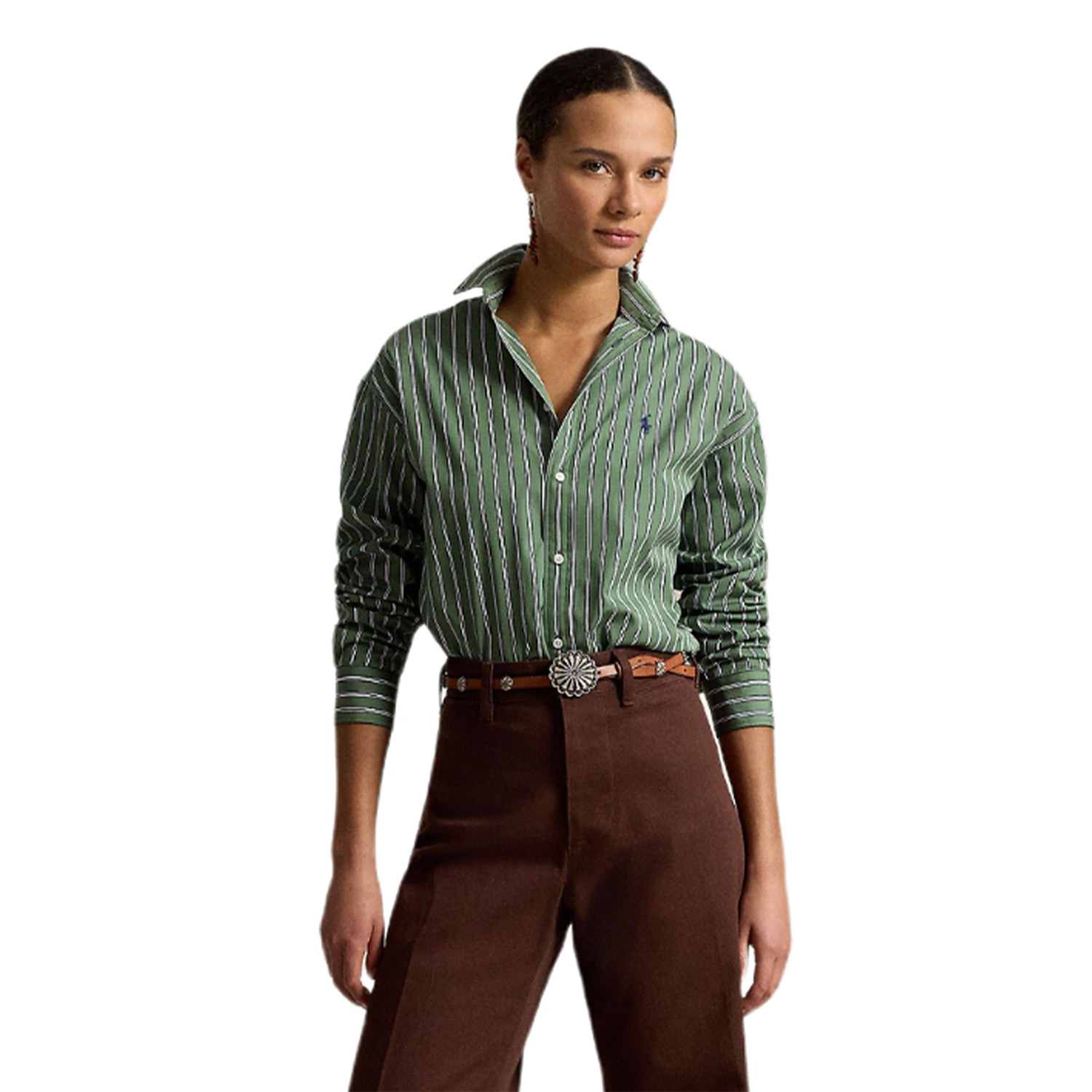 polo_ralph_lauren_blouse_gestreept_donkergroen_wit_211910743