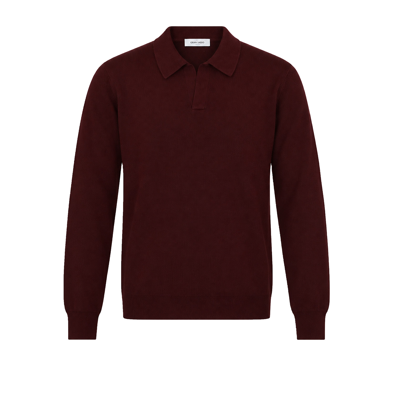 gran_sasso_gebreide_polo_donkerrood_57120_14263