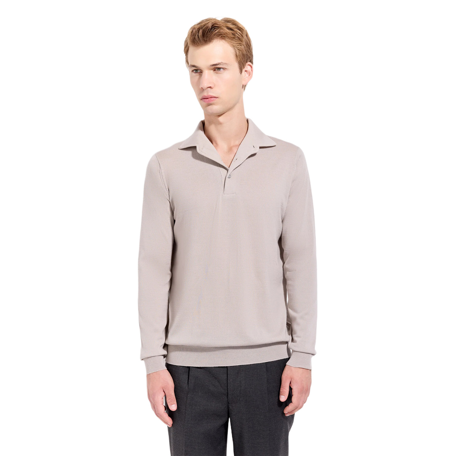 filippo_de_laurentiis_gebreide_polo_beige_pl1mlpar_rm16r