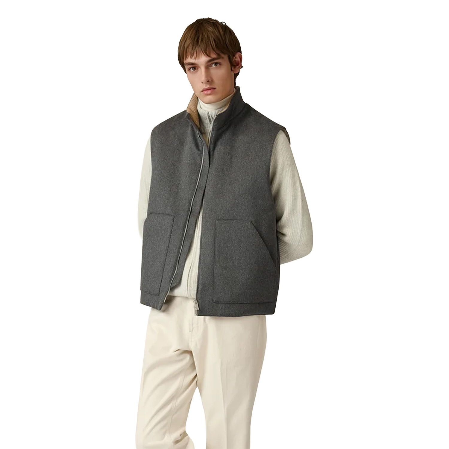 lardini_bodywarmer_donkergrijs