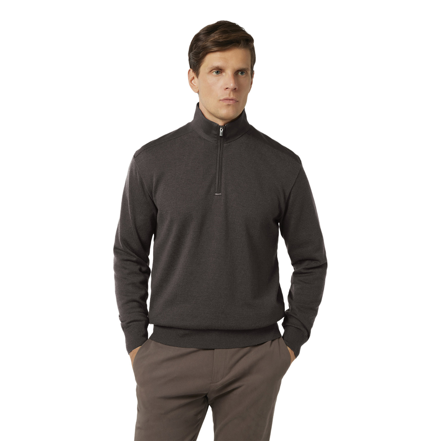 paul_shark_half_zip_trui_bruin_16311149