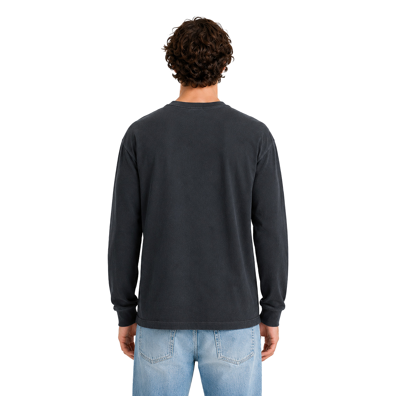 tenue_t_shirt_lange_mouw_brad_zwart