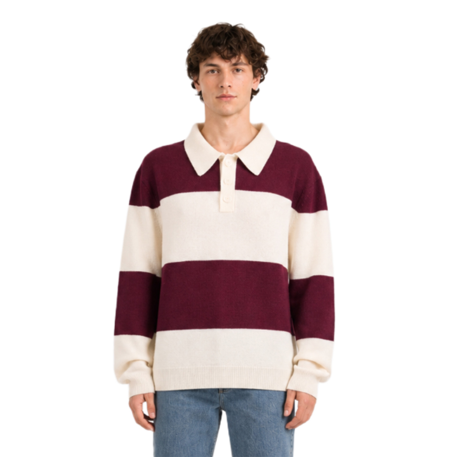 a_p_c_polo_trui_luis_ecru_rood_