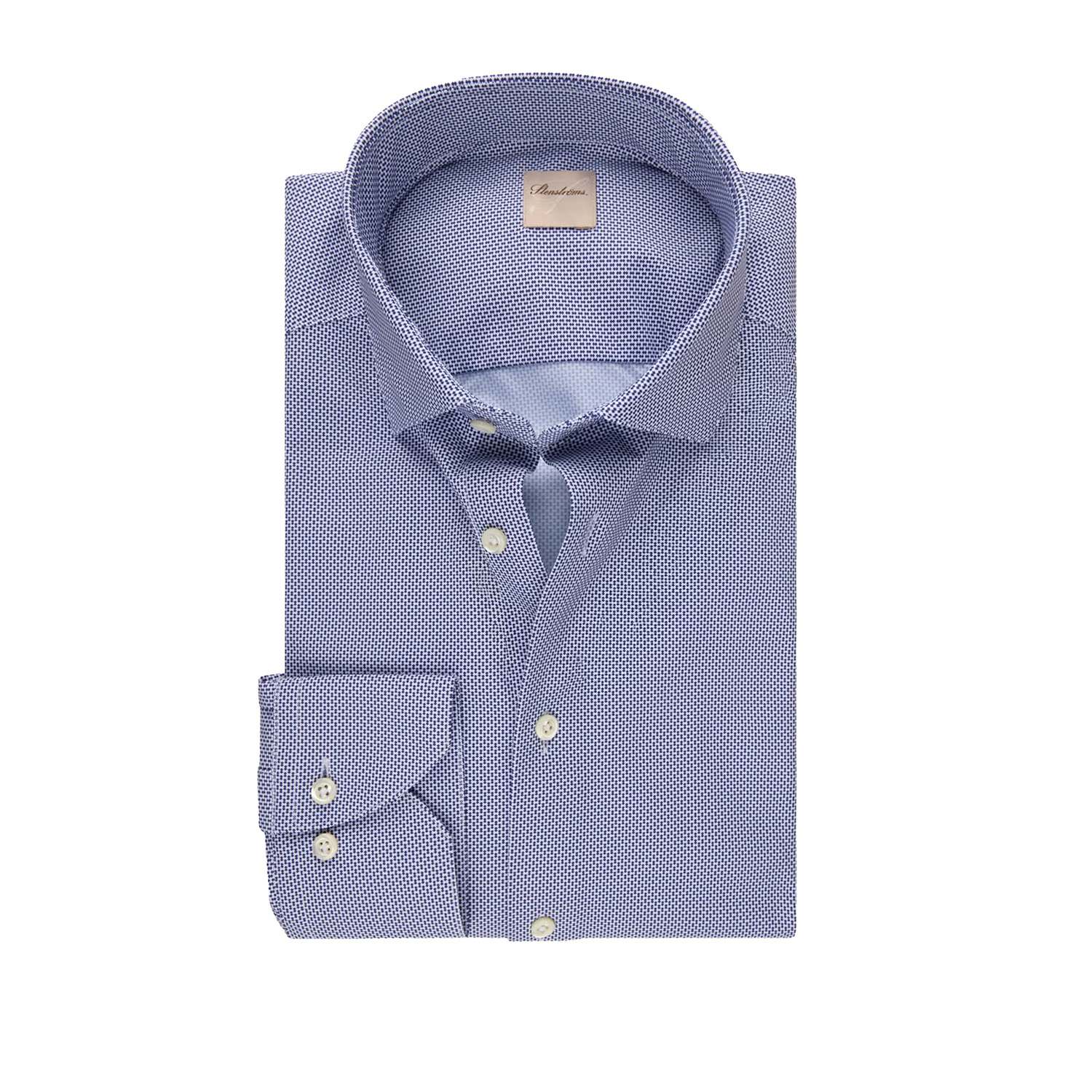 stenstroms_overhemd_active_stretch_donkerblauw_wit