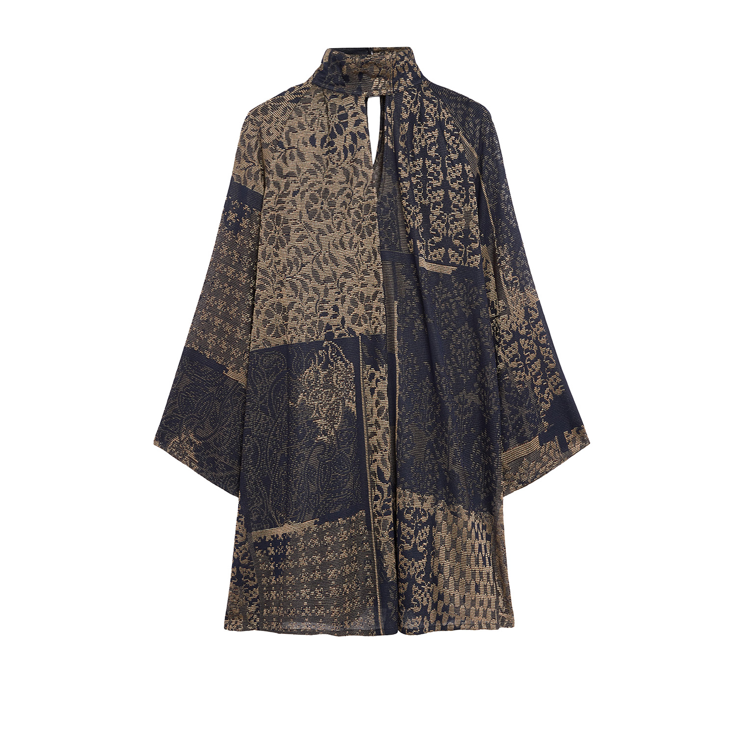 momoni_jurk_ilma_donkerblauw_brons