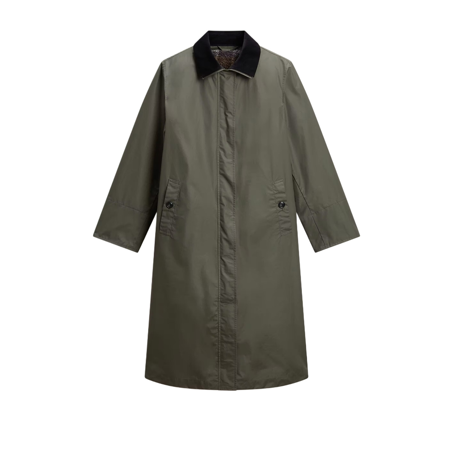 woolrich_waxed_jas_donkergroen